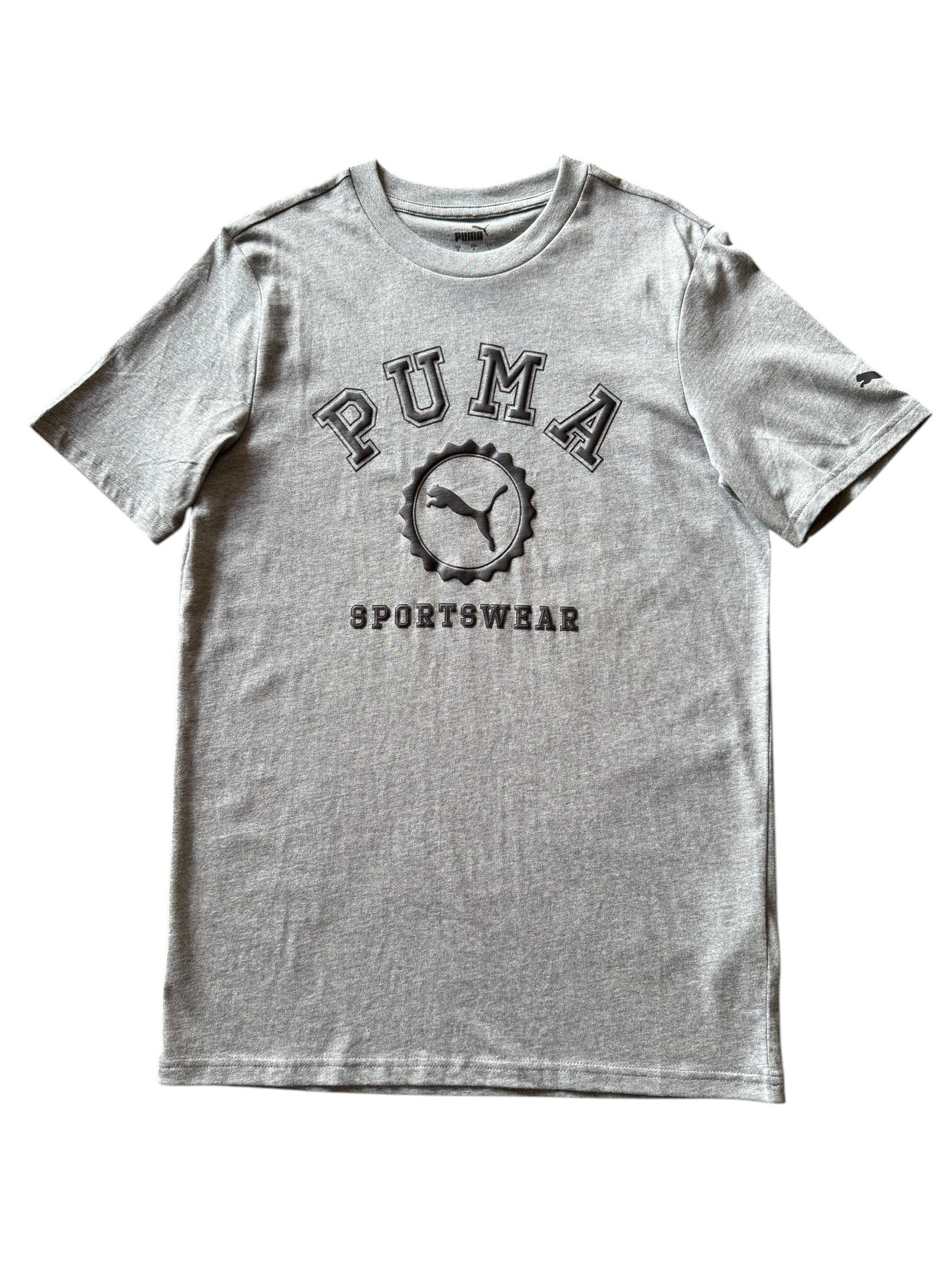 Camisa Puma Gris Logo Negro